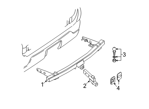 2007 Ford Expedition Tow Eye Cap Diagram for 1L2Z-17F000-CA