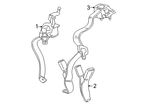 2003 Mercury Grand Marquis Rear Seat Belts Diagram