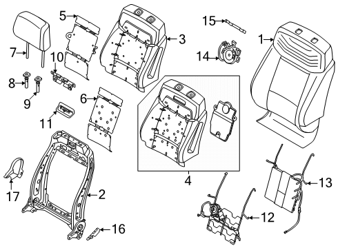 2025 Ford Expedition Driver Seat Components Diagram 2 - Thumbnail