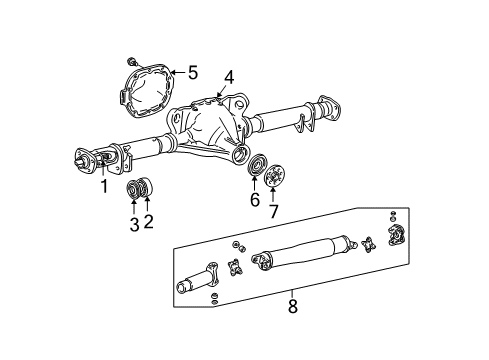 2011 Lincoln Town Car Axle Housing - Rear Diagram