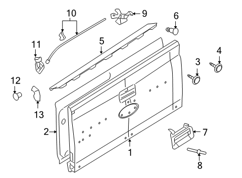 2010 Ford Explorer Sport Trac Tail Gate Diagram