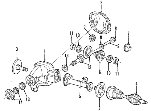2004 Ford Expedition Differential - Front Diagram