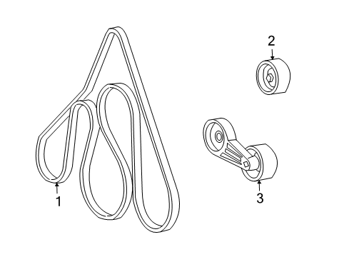 2002 Ford Excursion Belts & Pulleys - Belts Diagram 3 - Thumbnail