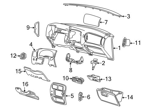 2002 Ford Explorer Sport Instrument Panel Diagram