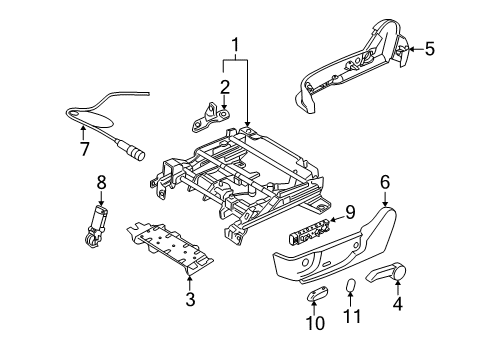 2010 Mercury Milan Tracks & Components Diagram 3 - Thumbnail