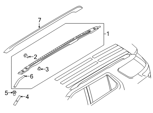 2017 Ford Explorer Roof Trim Diagram 2 - Thumbnail