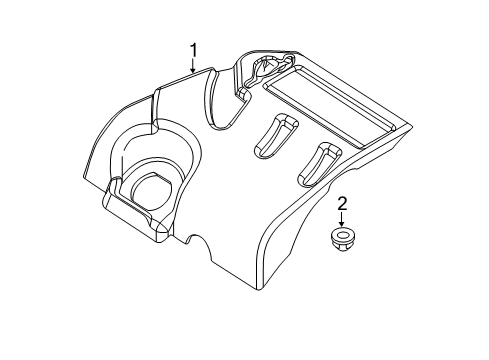 2012 Ford Mustang Engine Appearance Cover Diagram