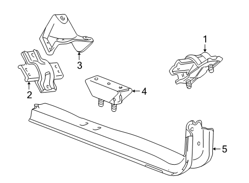 2000 Ford Excursion Engine & Trans Mounting Diagram 3 - Thumbnail