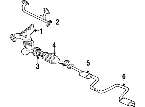 2000 Mercury Mystique Exhaust Components Diagram 2 - Thumbnail