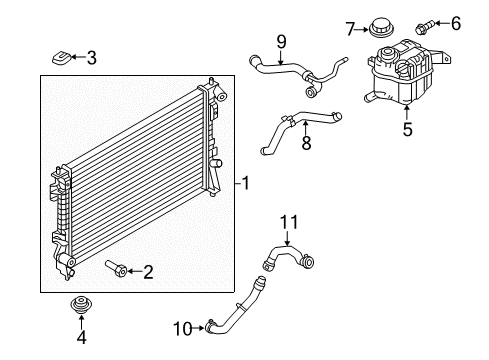 2016 Ford Explorer Radiator & Components Diagram 3 - Thumbnail