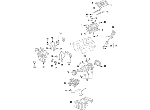 2023 Ford F-150 Oil Cooler - Engine Diagram 3 - Thumbnail