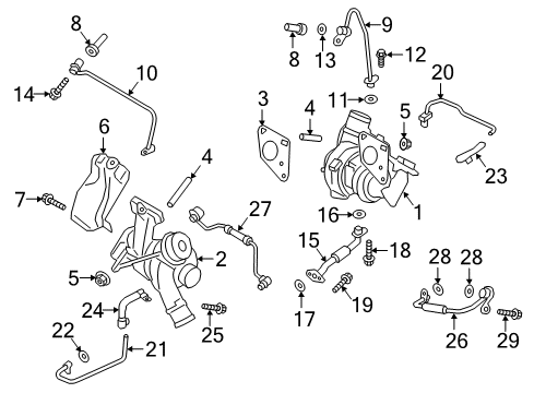 2017 Ford Fusion Turbocharger & Components Diagram 3 - Thumbnail