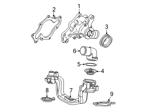 2001 Ford F-350 Super Duty Water Pump Diagram 2 - Thumbnail