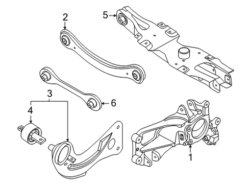 2024 Ford Maverick Lower Control Arm - Rear Diagram