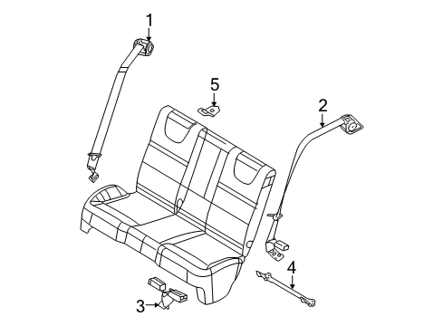 2010 Ford Focus Rear Seat Belts Diagram