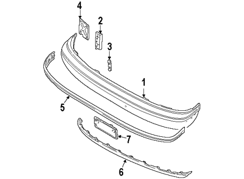 1992 Ford Bronco Bumper & Components - Front Diagram