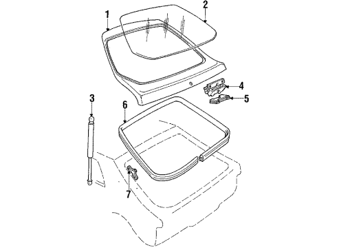 1985 Mercury Capri Lift Gate Diagram