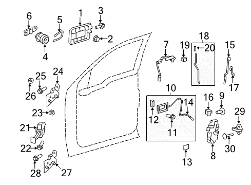 2012 Ford F-150 Front Door Diagram