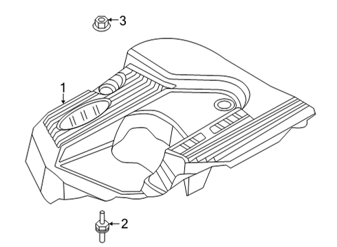 2024 Ford Explorer Engine Appearance Cover Diagram