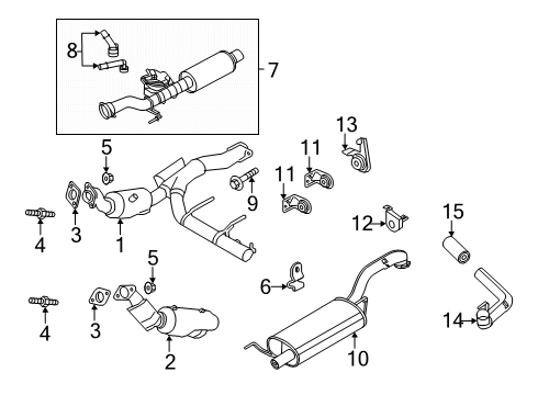 2024 Ford F-150 Exhaust Components Diagram 3 - Thumbnail