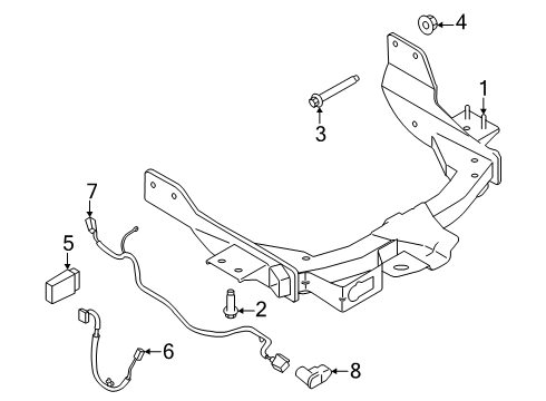 2025 Ford Transit-150 Trailer Hitch Components Diagram