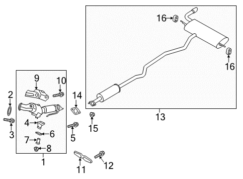 2013 Ford Fusion Exhaust System Diagram 5 - Thumbnail