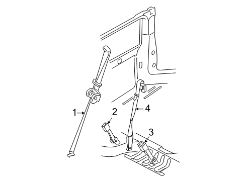 2006 Lincoln Navigator Seat Belt - Body Diagram 2 - Thumbnail