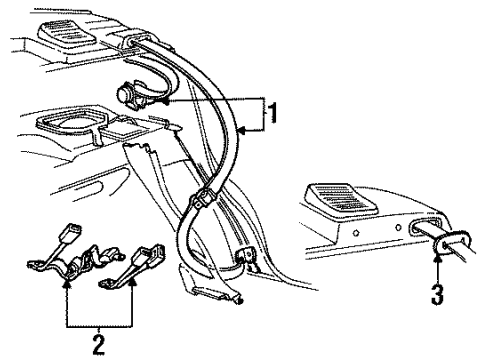 1996 Ford Taurus Seat Belt - Body Diagram 4 - Thumbnail