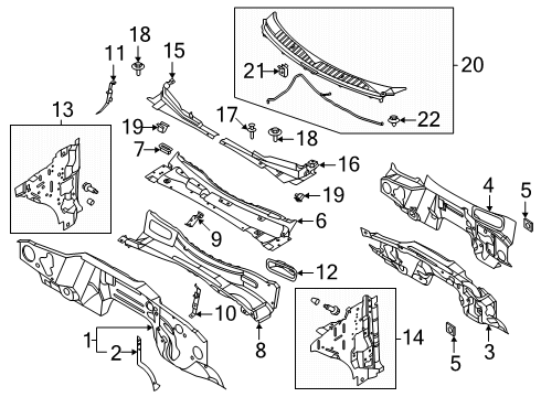 2025 Ford Expedition Cowl Diagram