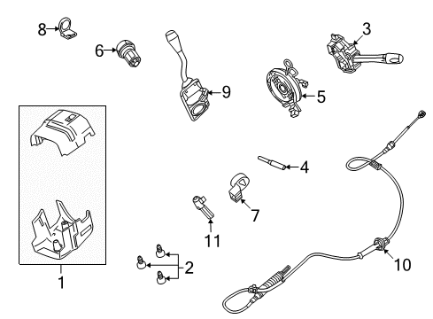 2011 Lincoln Town Car Anti-Theft Components Diagram