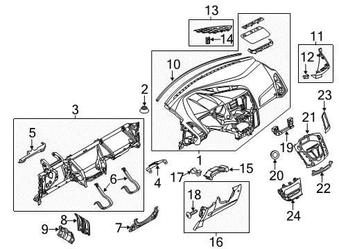 2016 Ford Focus Instrument Panel Diagram 2 - Thumbnail