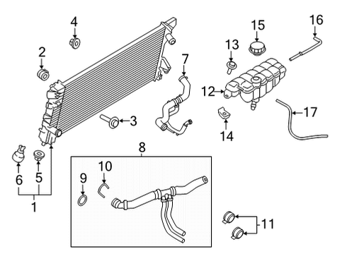 2025 Ford F-150 Radiator & Components Diagram 5 - Thumbnail