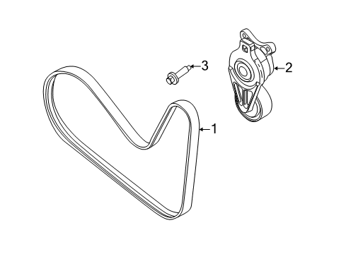 2015 Ford Police Interceptor Utility Belts & Pulleys - Belts Diagram 2 - Thumbnail