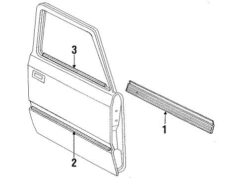 1989 Ford Escort Door & Components Diagram