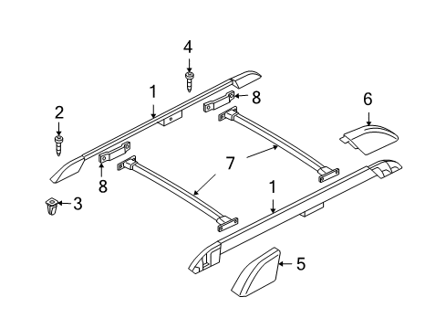 2016 Ford Expedition Cross Rail Diagram for 7L1Z-7855106-AA