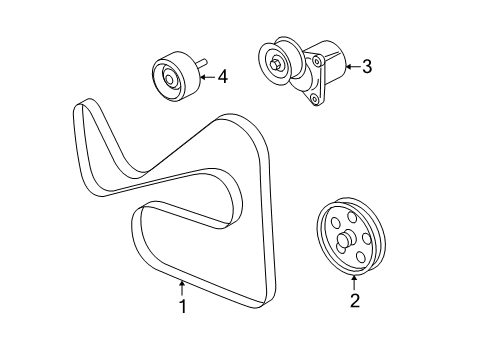 2005 Ford Escape Belts & Pulleys - Belts Diagram 3 - Thumbnail