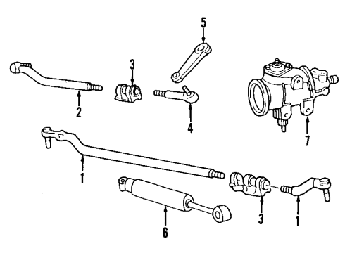1999 Ford F-250 Super Duty Steering Gear & Linkage Diagram 4 - Thumbnail