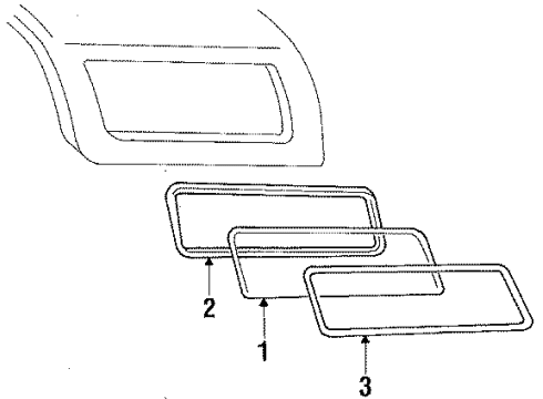 1989 Ford Bronco Glass - Top Diagram