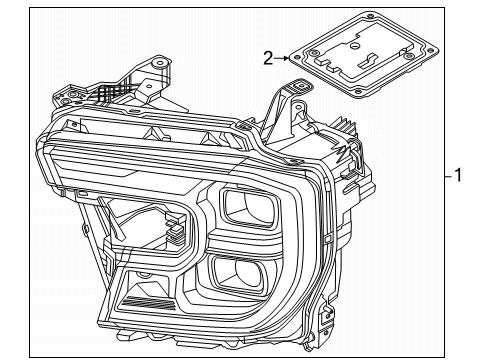 2024 Ford Ranger Headlamp Components Diagram