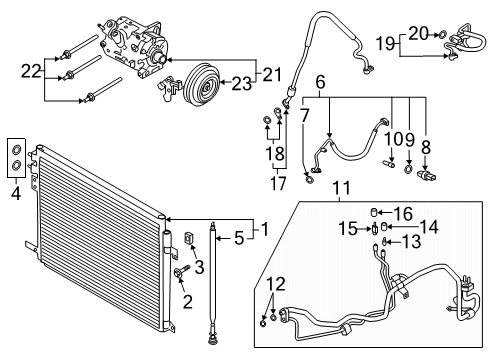 2024 Ford Police Interceptor Utility A/C Compressor Diagram