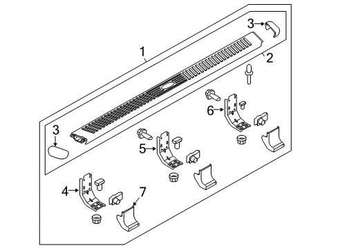 2011 Ford F-250 Super Duty Running Board Diagram 2 - Thumbnail