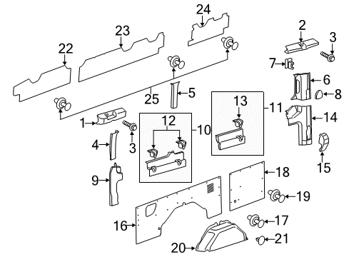 2022 Ford Transit-350 HD Interior Trim - Side Panel Diagram 7 - Thumbnail