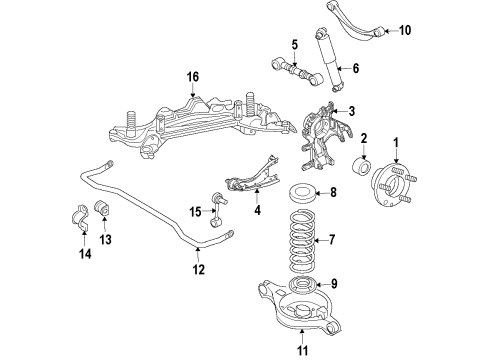 2012 Ford Fusion Lower Control Arm - Rear Diagram