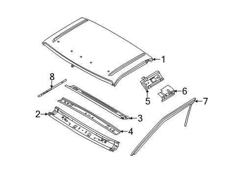 2013 Ford F-250 Super Duty Roof & Components Diagram 3 - Thumbnail