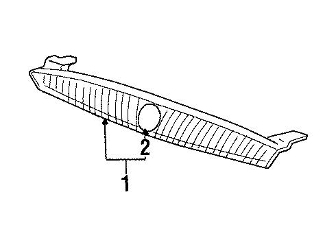 2000 Mercury Cougar Grille & Components Diagram