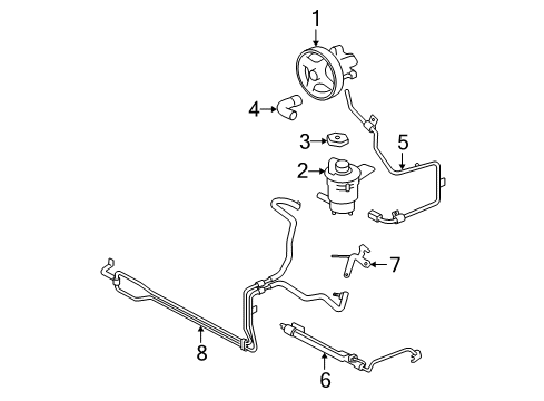 2008 Ford Mustang P/S Pump & Hoses Diagram 3 - Thumbnail