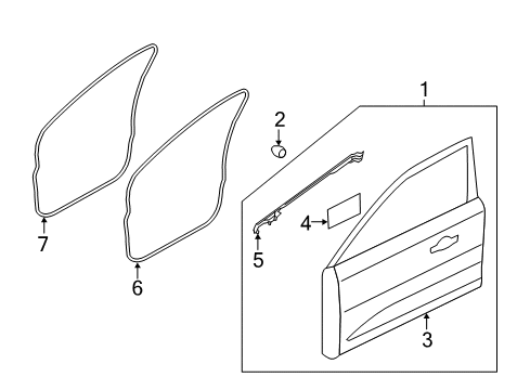 2016 Lincoln MKC Door & Components Diagram