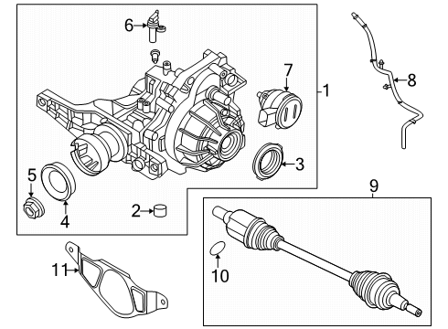 2024 Lincoln Nautilus Differential - Rear Diagram