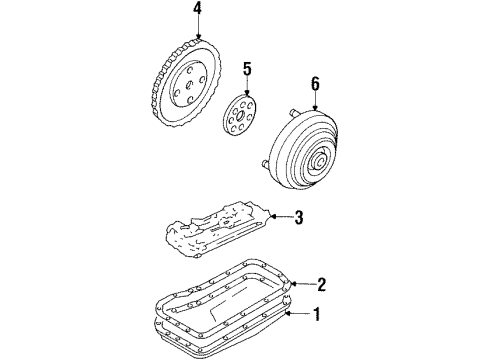 1998 Mercury Tracer Flywheel Reinforcement Plate Diagram for F1CZ-6A366-A
