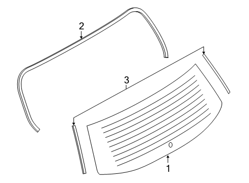 2018 Ford EcoSport Back Glass Diagram